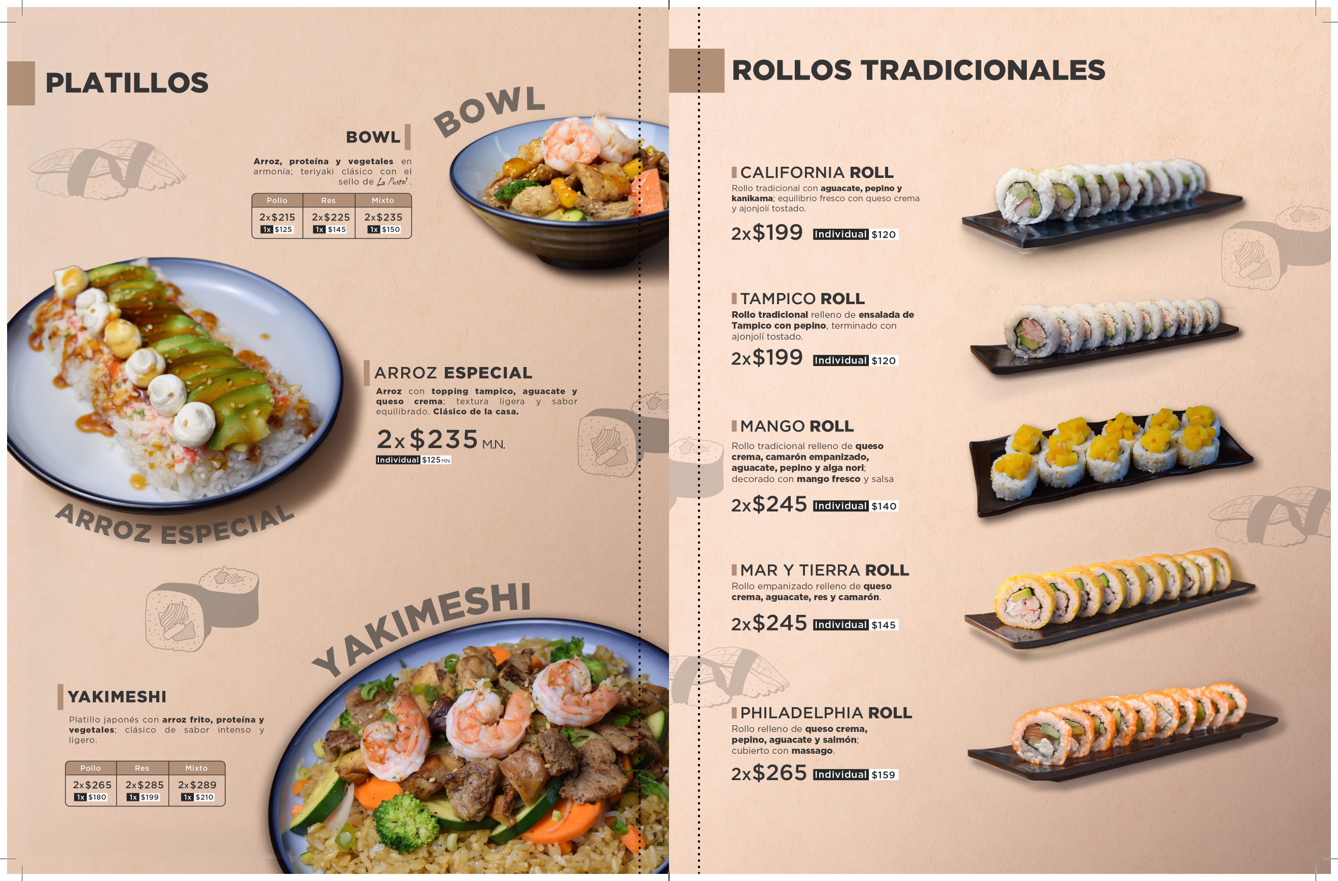 Menú La Postal página 3